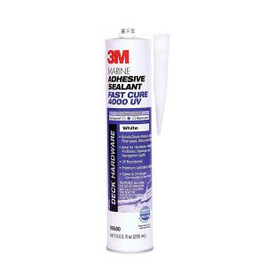 3M Adhesive Sealant Fast Cure 4000 UV White 10oz Cartridge