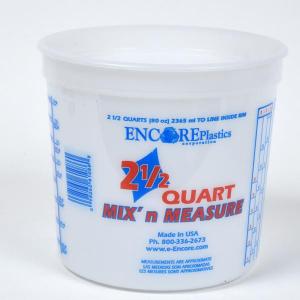 Plastic Measuring Tubs 64oz (2.5 QT) 50/Case Plastic Measuring Tubs 64oz (2.5 QT) 50/Case